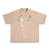 Burro Dandelion Autism Puzzle Be Kind Urban Heavy Tee - CowhideDigitalArt