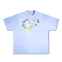 Grape Ice Dandelion Autism Puzzle Be Kind Urban Heavy Tee - CowhideDigitalArt