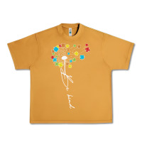 Peanut Butter Dandelion Autism Puzzle Be Kind Urban Heavy Tee - CowhideDigitalArt