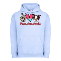 Pigment Grape Ice Peace Love Frenchie Urban Hoodie - Jasminsmagicworld