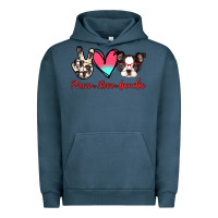 Pigment Midnight Navy Peace Love Frenchie Urban Hoodie - Jasminsmagicworld