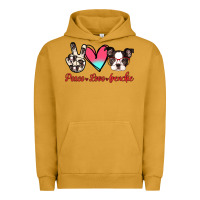 Pigment Peanut Butter Peace Love Frenchie Urban Hoodie - Jasminsmagicworld