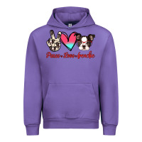 Tulip Peace Love Frenchie Urban Hoodie - Jasminsmagicworld
