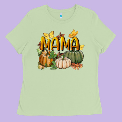 Mama Pumpkin Ladies Tee Designed By Bundleandbundleshop