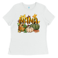 White mama pumpkin Ladies Tee - BundleAndBundleShop