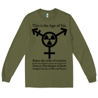 Army Green this is the age of sin   transgender symbol Long Sleeve Tee - artisFamous