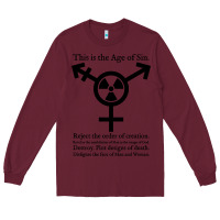 Burgundy this is the age of sin   transgender symbol Long Sleeve Tee - artisFamous
