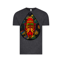 Vintage Black african masks teardrop  6 Vintage Tee - BundleAndBundleShop