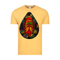 Vintage Mustard african masks teardrop  6 Vintage Tee - BundleAndBundleShop