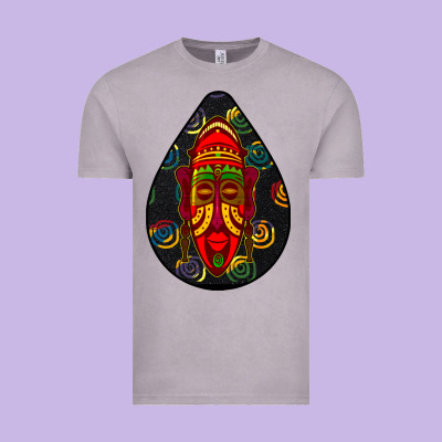 African Masks Teardrop  6 Vintage Tee Designed By Bundleandbundleshop