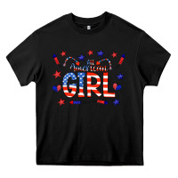 Black all american girl doodle letters Heavy Core Tee - CowCowDesign