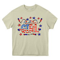 Mossy all american girl doodle letters Heavy Core Tee - CowCowDesign