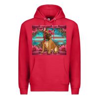 Cardinal french bulldog floral Premium Hoodie - Artiststas