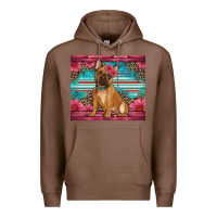 Chestnut french bulldog floral Premium Hoodie - Artiststas