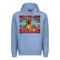 Colony Blue french bulldog floral Premium Hoodie - Artiststas