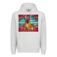 Dove Grey french bulldog floral Premium Hoodie - Artiststas