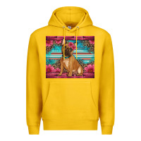 Lemon french bulldog floral Premium Hoodie - Artiststas