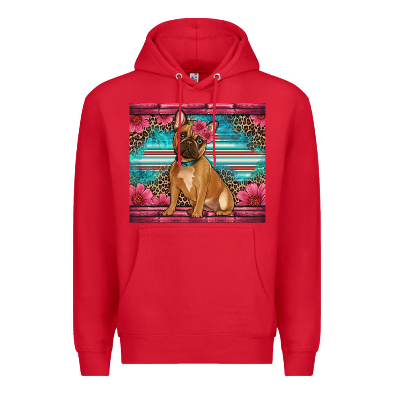 French Bulldog Floral Premium Hoodie by Artiststas | Teevron