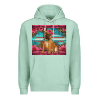 Seafoam french bulldog floral Premium Hoodie - Artiststas