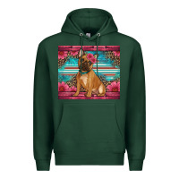 Sports Green french bulldog floral Premium Hoodie - Artiststas