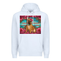 White french bulldog floral Premium Hoodie - Artiststas