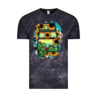 Cloud Black Alabama Map Sunflower Cactus Serape Vintage Tee - RanaPortraitStore