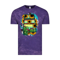 Cloud Purple Alabama Map Sunflower Cactus Serape Vintage Tee - RanaPortraitStore