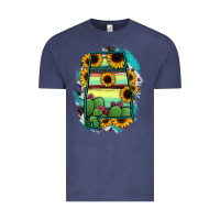 Vintage Denim Alabama Map Sunflower Cactus Serape Vintage Tee - RanaPortraitStore
