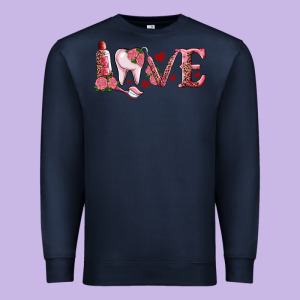 Valentines Day Dental Love Premium Sweatshirt Designed By Ranaportraitstore