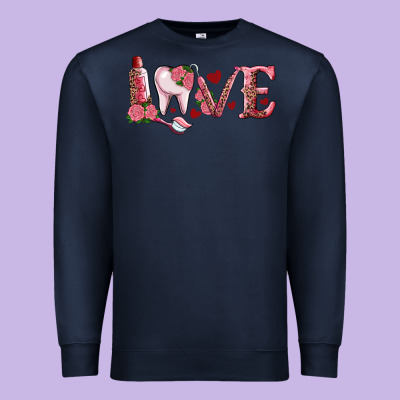 Valentines Day Dental Love Premium Sweatshirt Designed By Ranaportraitstore