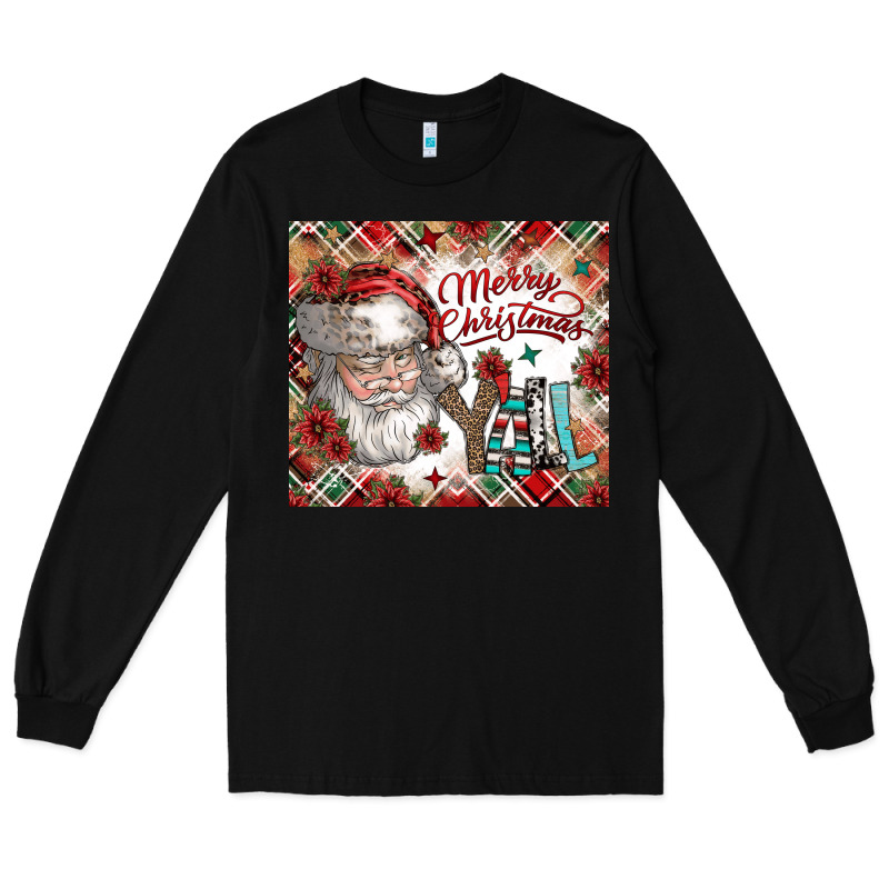 Merry Christmas Y'all Long Sleeve Tee by CowhideDigitalArt | Teevron