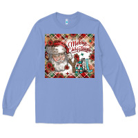 Colony Blue merry christmas y'all Long Sleeve Tee - CowhideDigitalArt