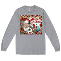 Heather Grey merry christmas y'all Long Sleeve Tee - CowhideDigitalArt