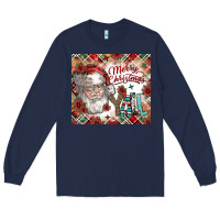 Navy merry christmas y'all Long Sleeve Tee - CowhideDigitalArt