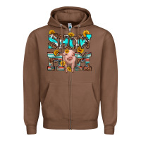 Chestnut show mom pig Zipper Hoodie - RanaPortraitStore