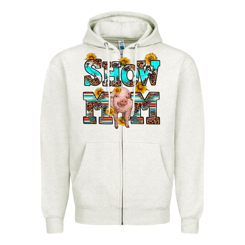 Show Mom Pig Zipper Hoodie by RanaPortraitStore | Teevron