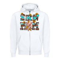 White show mom pig Zipper Hoodie - RanaPortraitStore