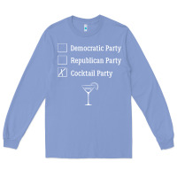 Colony Blue democratic republican cocktail party funny Long Sleeve Tee - artisFamous
