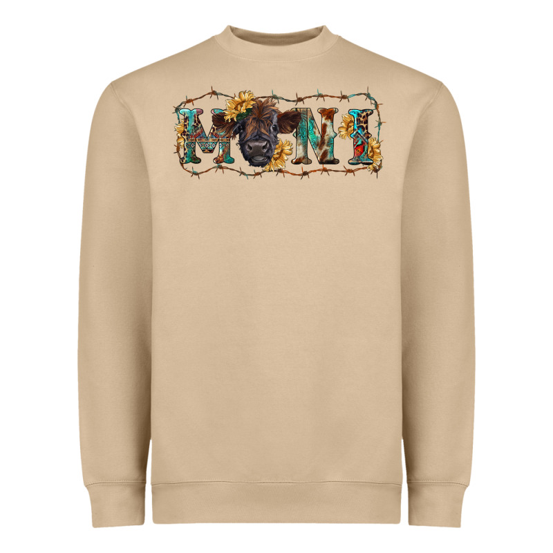 Western Mini Black Highland Calf Heavyweight Sweatshirt by RanaPortraitStore | Teevron