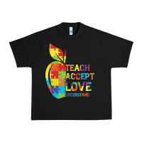 Black Autism Teach Accept Understand Love Urban Heavy Tee - CowhideDigitalArt