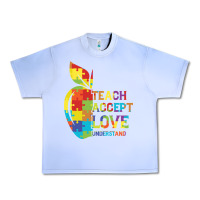 Grape Ice Autism Teach Accept Understand Love Urban Heavy Tee - CowhideDigitalArt