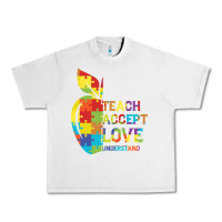 Lunar Rock Autism Teach Accept Understand Love Urban Heavy Tee - CowhideDigitalArt