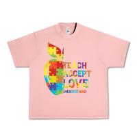 Salmon Autism Teach Accept Understand Love Urban Heavy Tee - CowhideDigitalArt