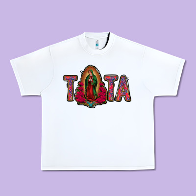 Tata Lady Of Guadalupe Urban Heavy Tee Designed By Jasminsmagicworld