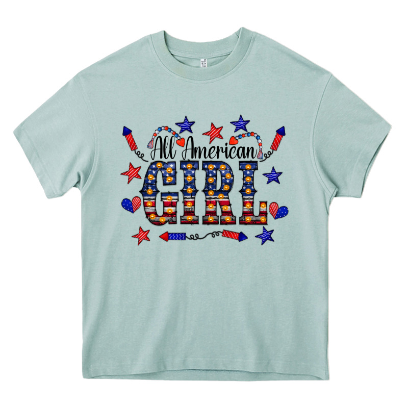 All American Girl Heavy Core Tee by CowCowDesign | Teevron
