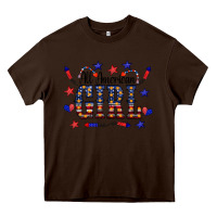 Chocolate Brown All American Girl Heavy Core Tee - CowCowDesign