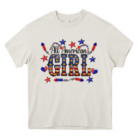 Cream All American Girl Heavy Core Tee - CowCowDesign