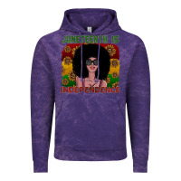 Cloud Purple juneteenth is independence Vintage Hoodie - SublimationCraftShop