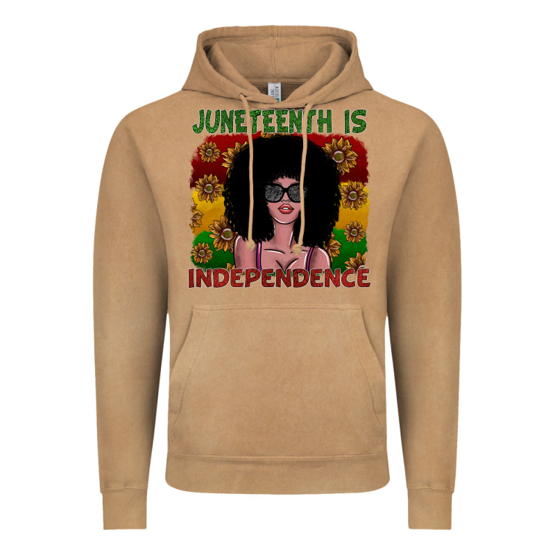 Juneteenth Is Independence Vintage Hoodie by SublimationCraftShop | Teevron