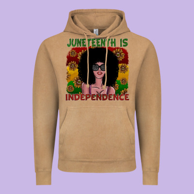 Juneteenth Is Independence Vintage Hoodie Designed By Sublimationcraftshop